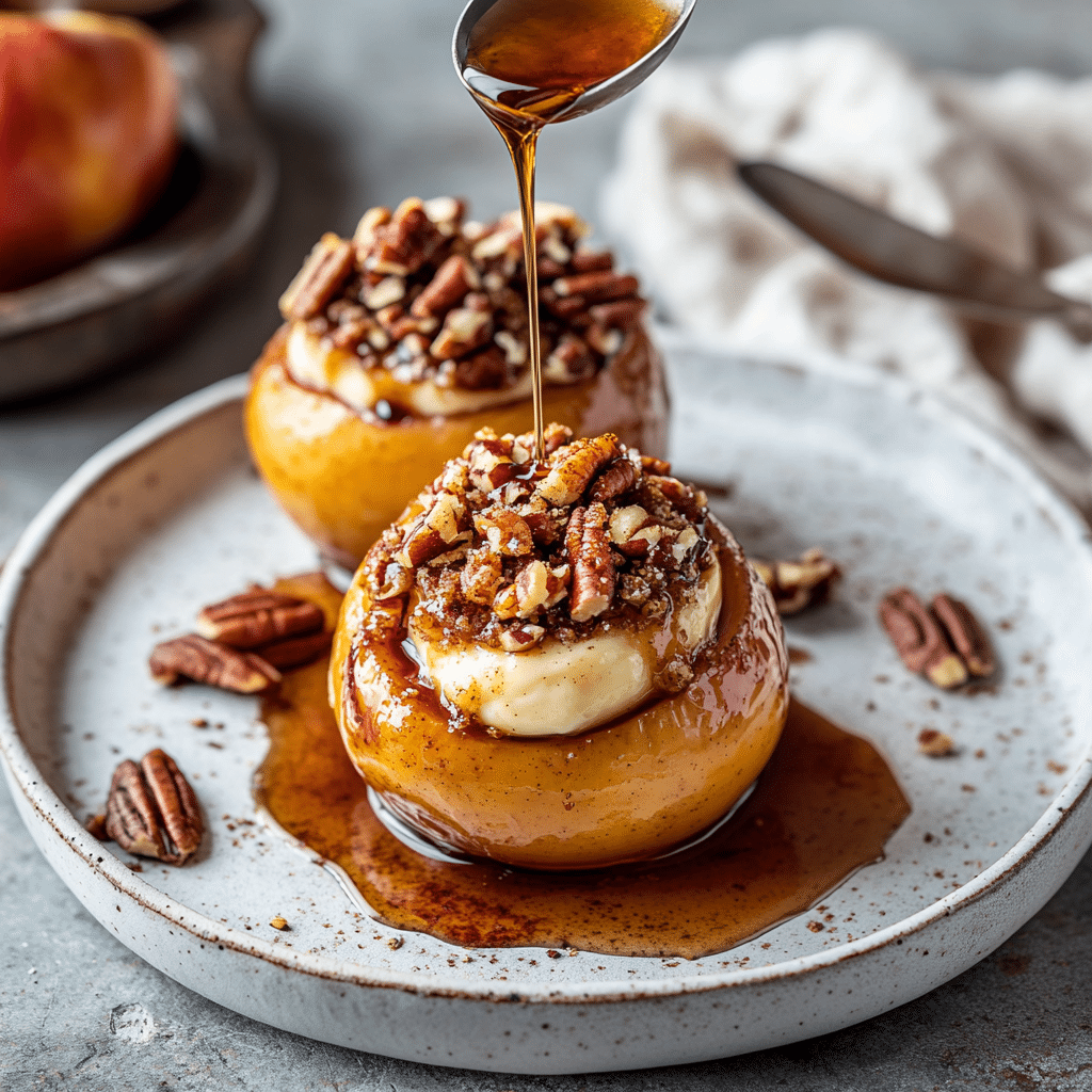 Maple Pecan Cheesecake Stuffed Apples — chef-tested restaurant-quality photo