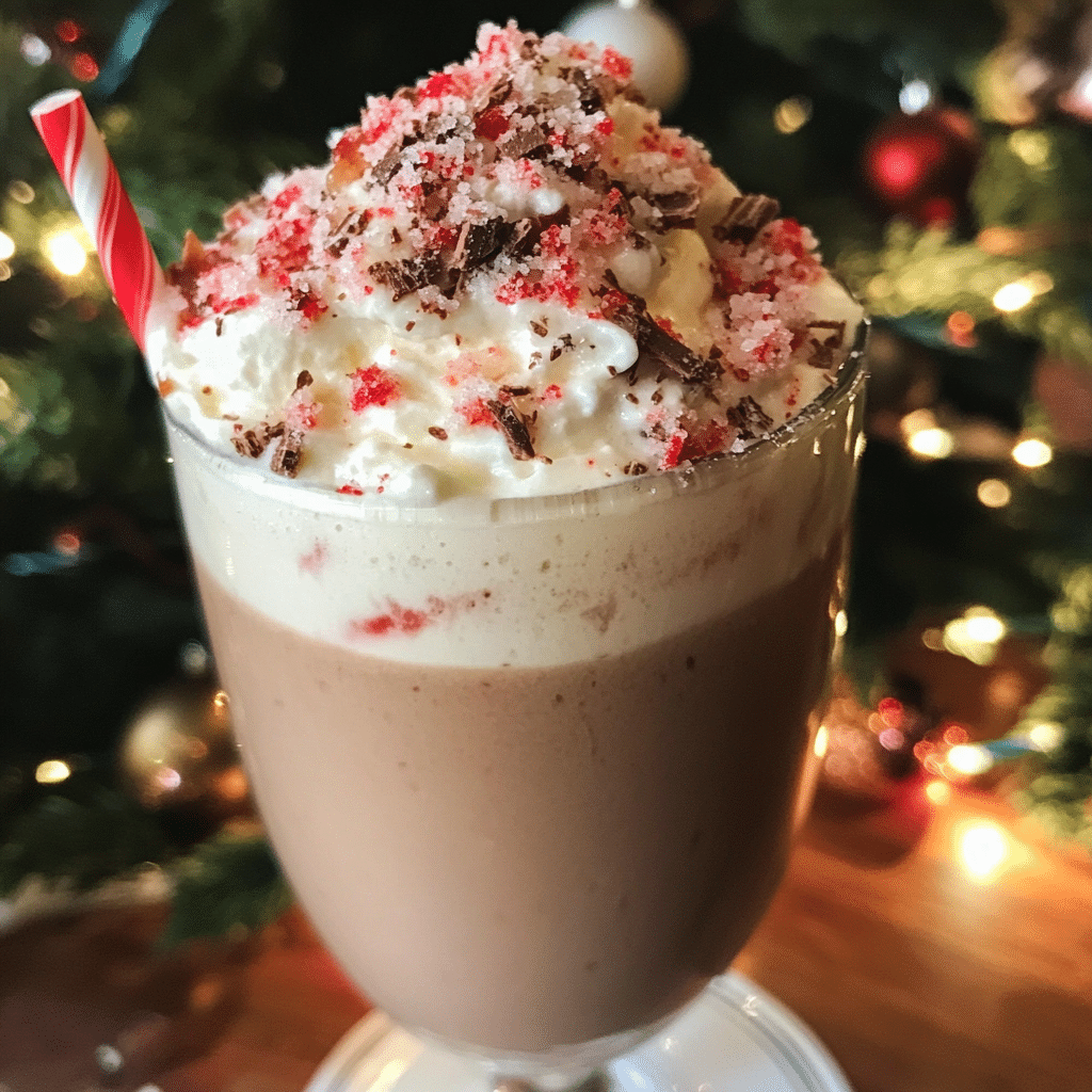 How to make Peppermint Hot Chocolate Bacon Shake — key cooking step