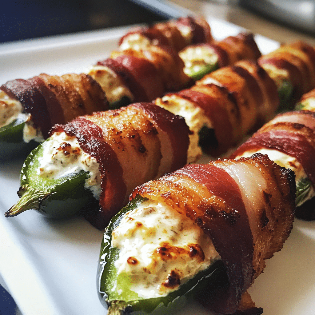 How to make Savory Bacon-Wrapped Jalapeño Bites with Creamy Dip — key cooking step
