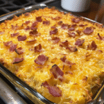 How to make Savory Cheddar Bacon Hash Brown Casserole — key cooking step