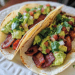 How to make Smoky Chipotle Bacon Tacos with Avocado Salsa — key cooking step