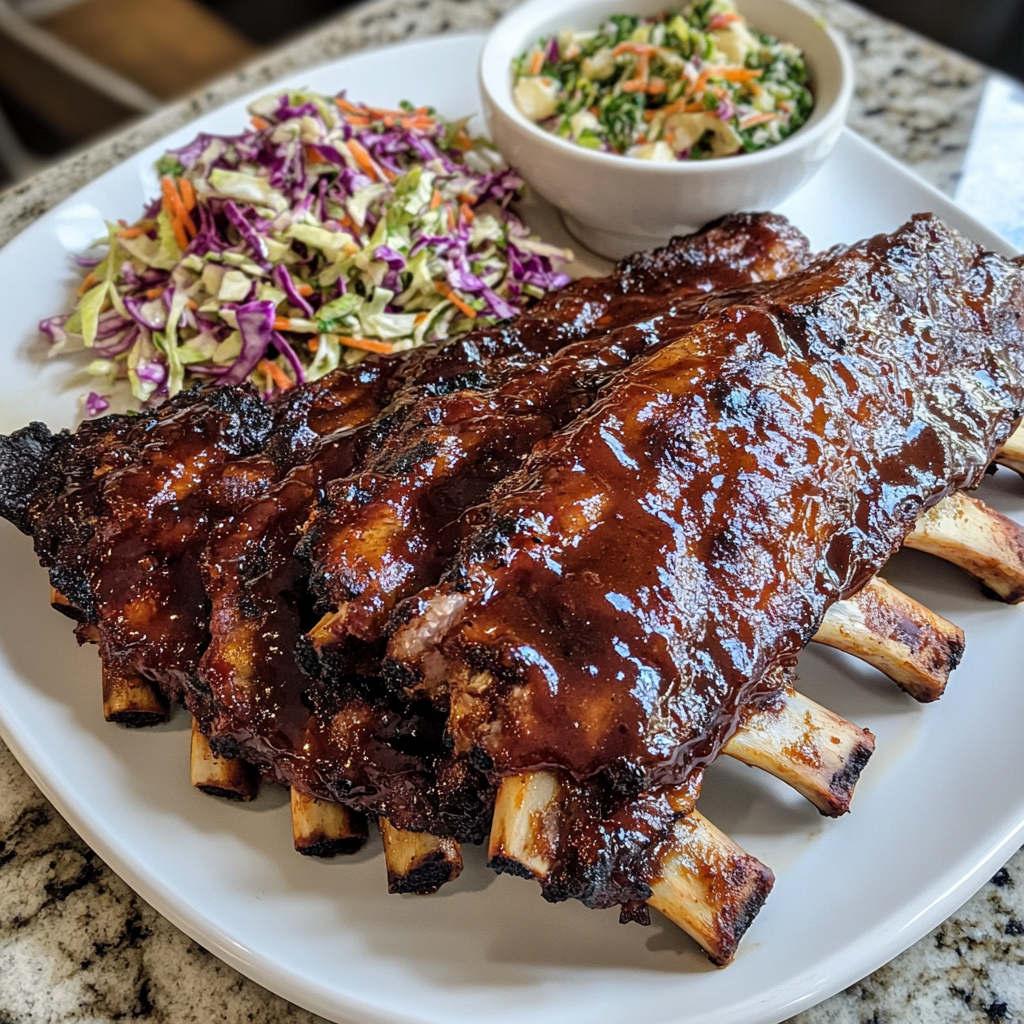 Smoky Maple Bourbon BBQ Ribs with Slaw 3 Smoky Maple Bourbon BBQ Ribs with Slaw — chef-tested restaurant-quality photo