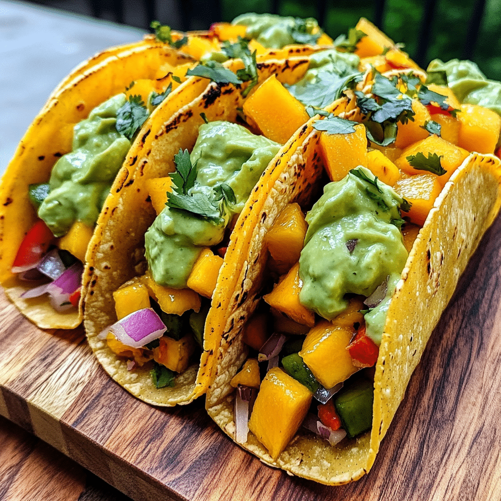 Spiced Mango Street Tacos with Avocado Cream — chef-tested restaurant-quality photo