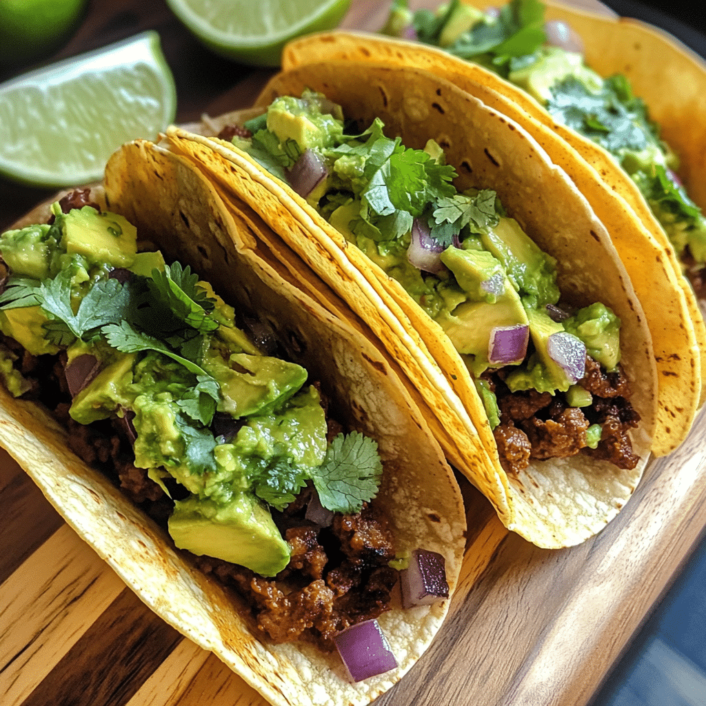 Spicy Tamarind Street Tacos with Avocado Salsa — chef-tested restaurant-quality photo