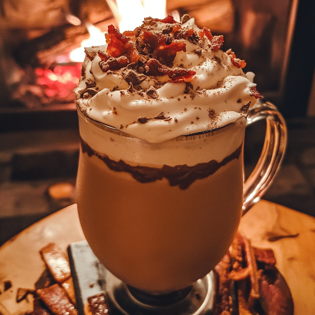 How to make Spiked Hot Chocolate Bacon Shake for Cozy Nights — key cooking step