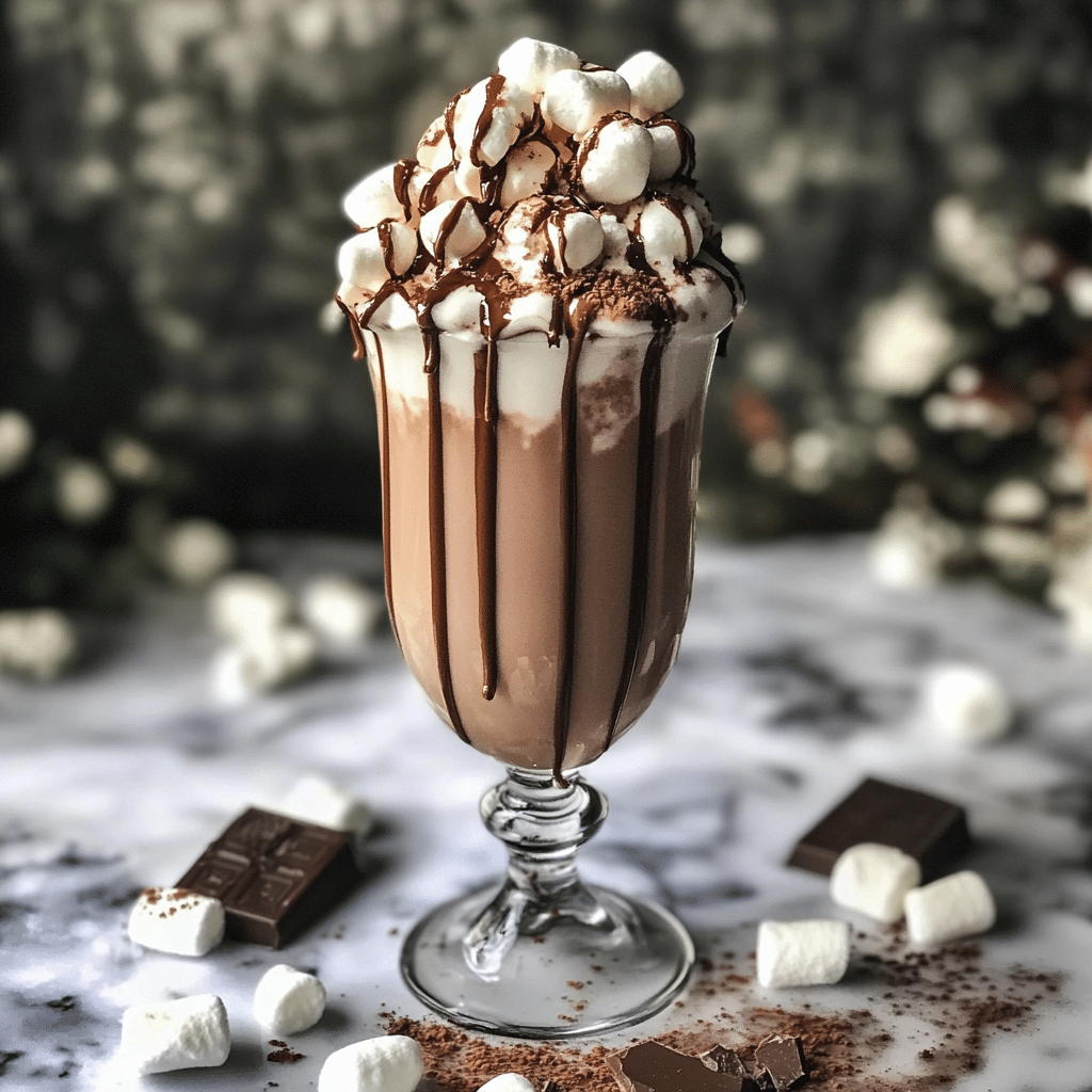 Spiked Hot Chocolate Milkshake with Marshmallow Drizzle — chef-tested restaurant-quality photo