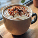 How to make Spiked Hot Chocolate with Maple Infusion and Bacon Bits — key cooking step