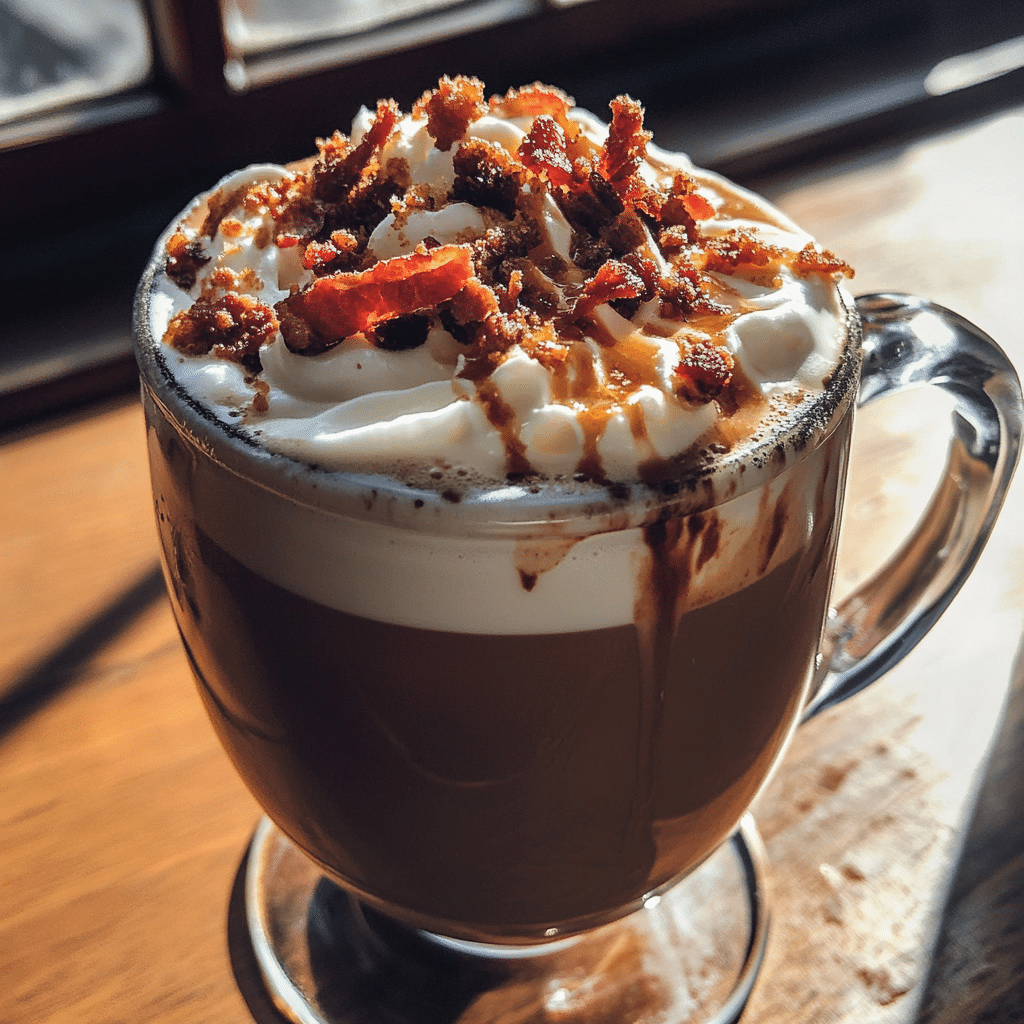 Spiked Hot Chocolate with Maple Infusion and Bacon Bits — chef-tested restaurant-quality photo