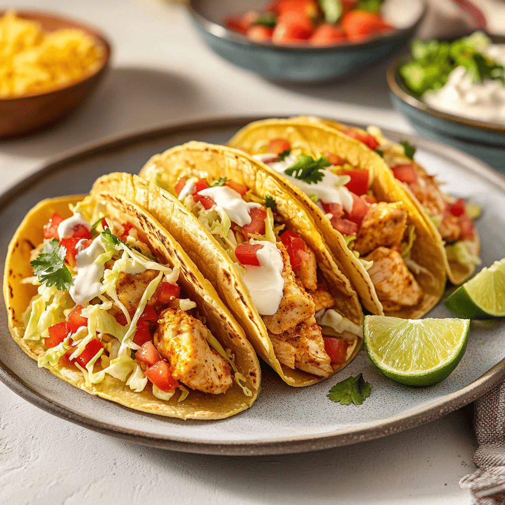 Street Style Spicy Chicken Tacos with Creamy Slaw — chef-tested restaurant-quality photo