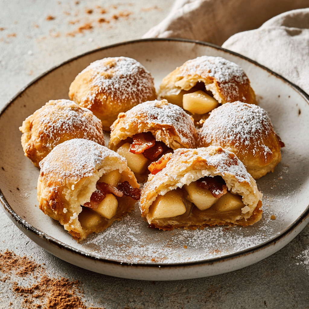 Sweet Bacon Apple Pie Bombs with Crunchy Crust — chef-tested restaurant-quality photo