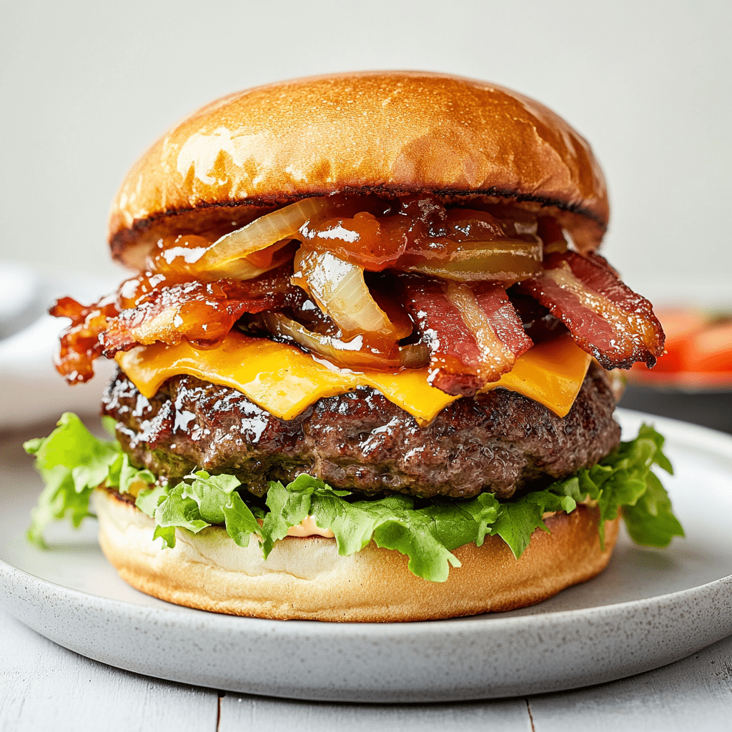Ultimate BBQ Bacon Cheeseburger with Smoky Onion Jam — chef-tested restaurant-quality photo