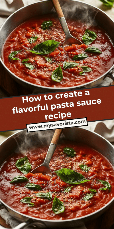 How to create a flavorful pasta sauce recipe