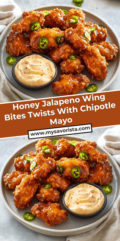 Honey Jalapeno Wing Bites Twists With Chipotle Mayo