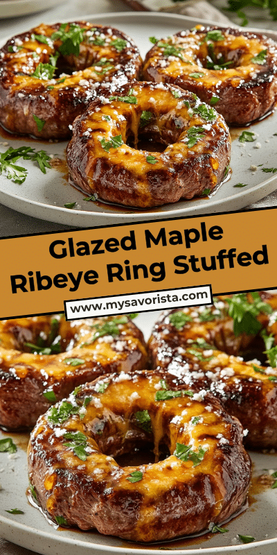 Glazed Maple Ribeye Ring Stuffed