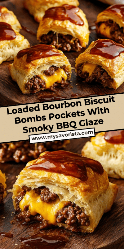 Loaded Bourbon Biscuit Bombs Pockets With Smoky BBQ Glaze