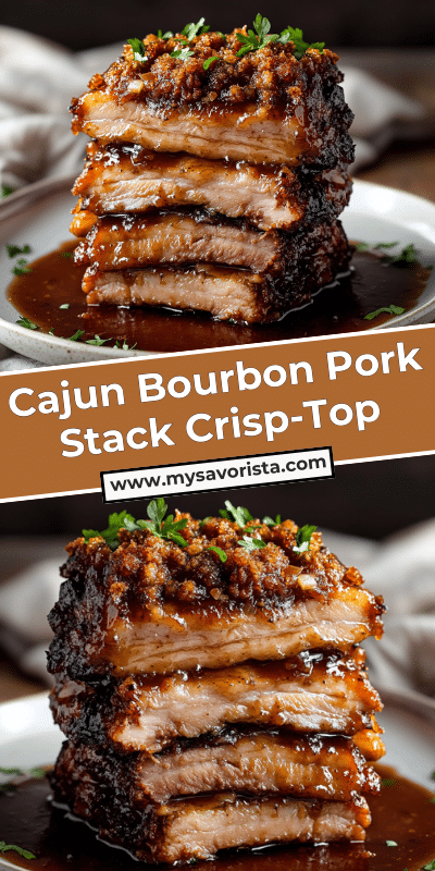 Cajun Bourbon Pork Stack Crisp-Top