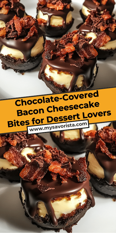 Chocolate-Covered Bacon Cheesecake Bites for Dessert Lovers