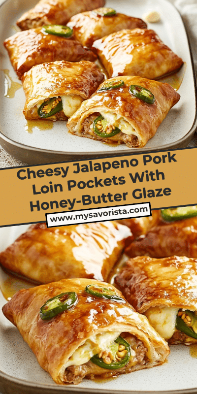 Cheesy Jalapeno Pork Loin Pockets With Honey-Butter Glaze