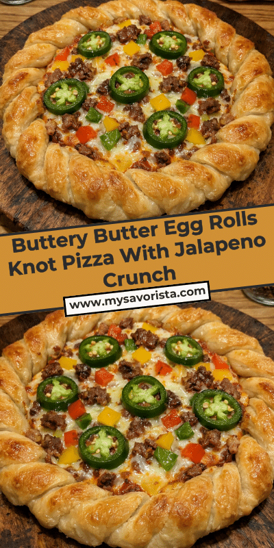 Buttery Butter Egg Rolls Knot Pizza With Jalapeno Crunch