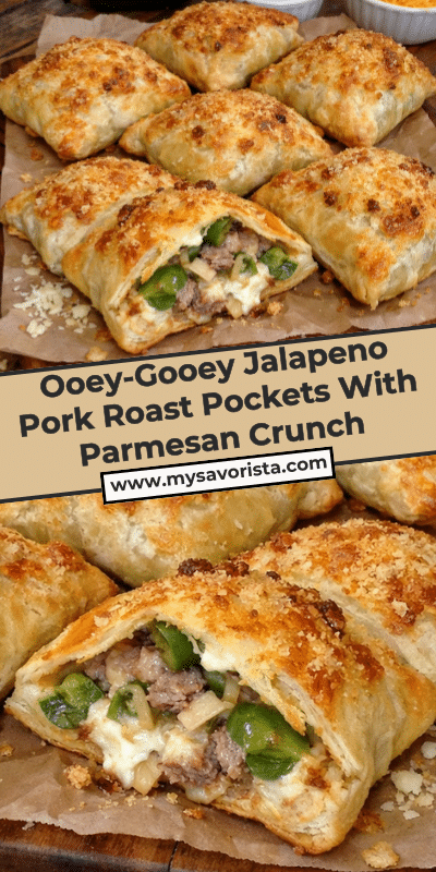Ooey-Gooey Jalapeno Pork Roast Pockets With Parmesan Crunch