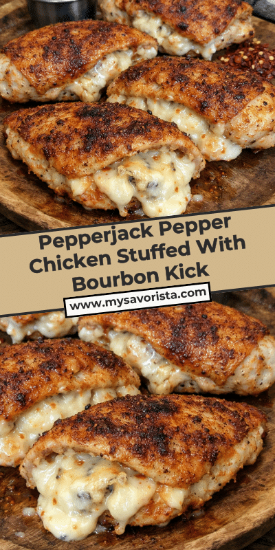 Pepperjack Pepper Chicken Stuffed With Bourbon Kick