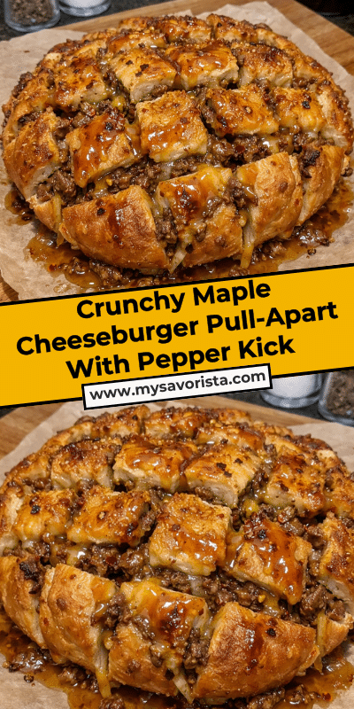 Crunchy Maple Cheeseburger Pull-Apart With Pepper Kick