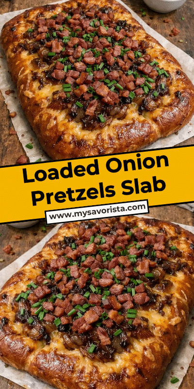 Loaded Onion Pretzels Slab