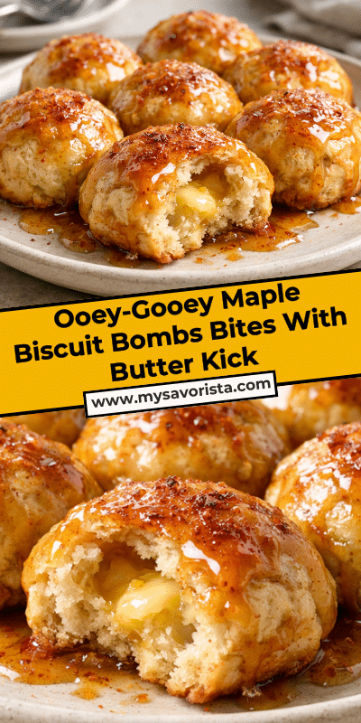 Ooey-Gooey Maple Biscuit Bombs Bites With Butter Kick
