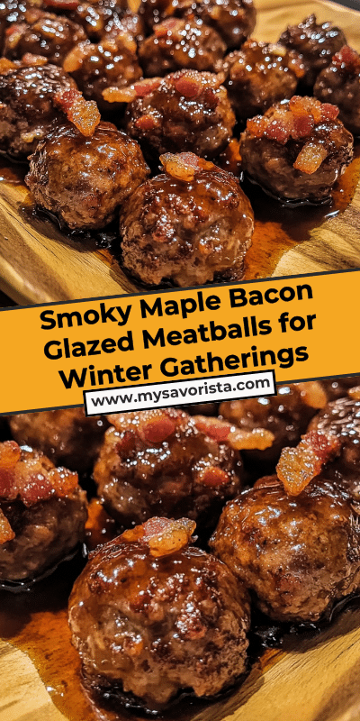 Smoky Maple Bacon Glazed Meatballs for Winter Gatherings