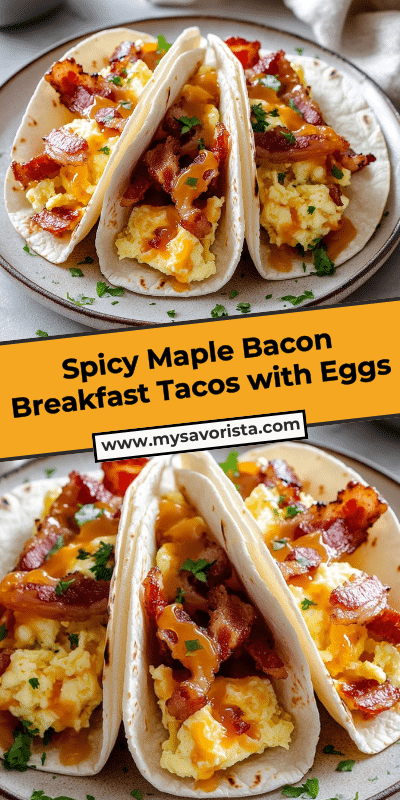 Spicy Maple Bacon Breakfast Tacos with Eggs