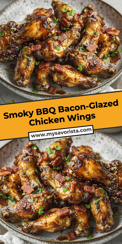 Smoky BBQ Bacon-Glazed Chicken Wings