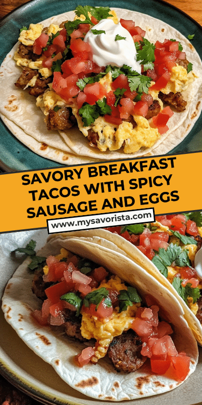 Savory Breakfast Tacos with Spicy Sausage and Eggs