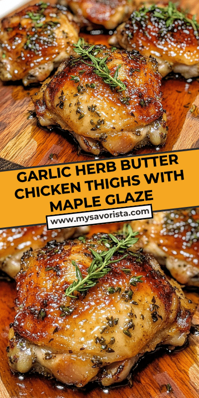 Garlic Herb Butter Chicken Thighs with Maple Glaze