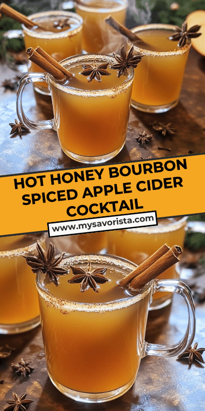 Hot Honey Bourbon Spiced Apple Cider Cocktail