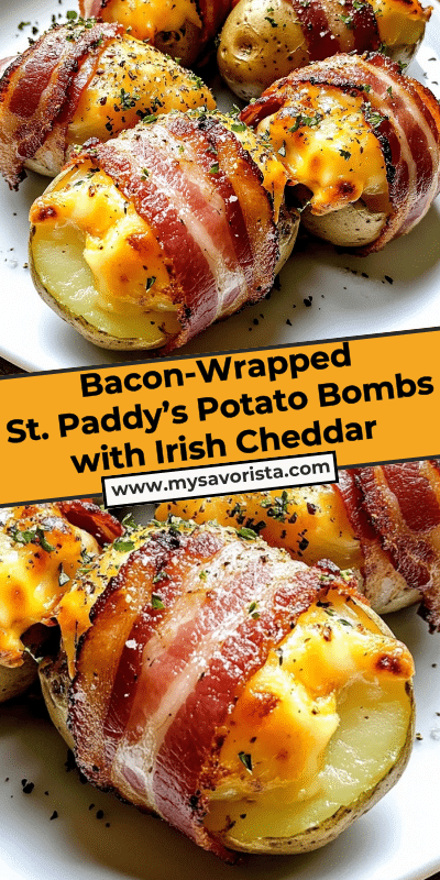 Bacon-Wrapped St. Paddy’s Potato Bombs with Irish Cheddar