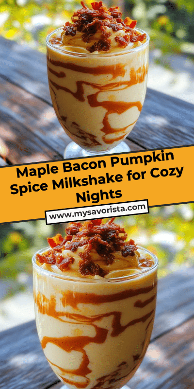Maple Bacon Pumpkin Spice Milkshake for Cozy Nights