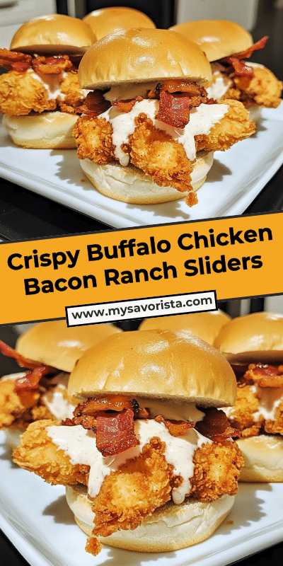 Crispy Buffalo Chicken Bacon Ranch Sliders