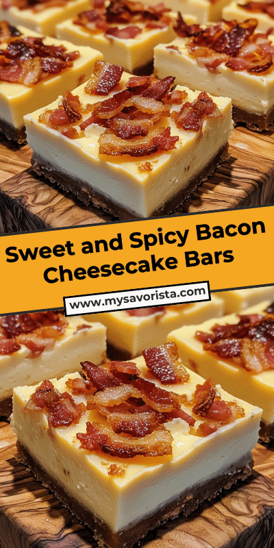Sweet and Spicy Bacon Cheesecake Bars