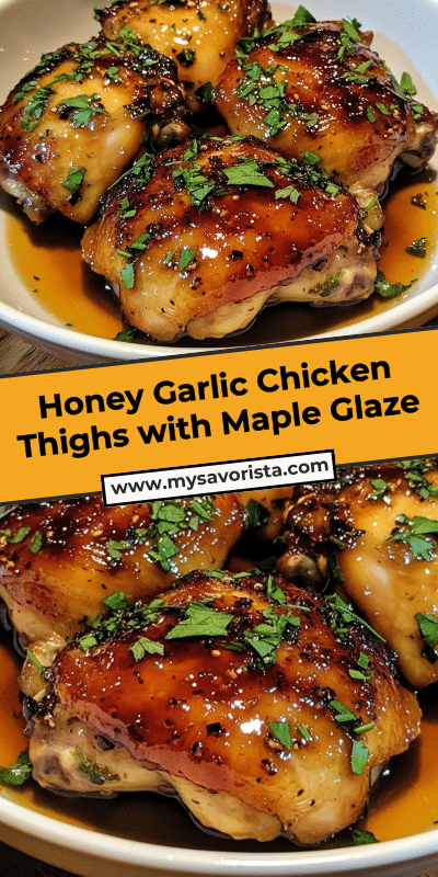 Honey Garlic Chicken Thighs with Maple Glaze