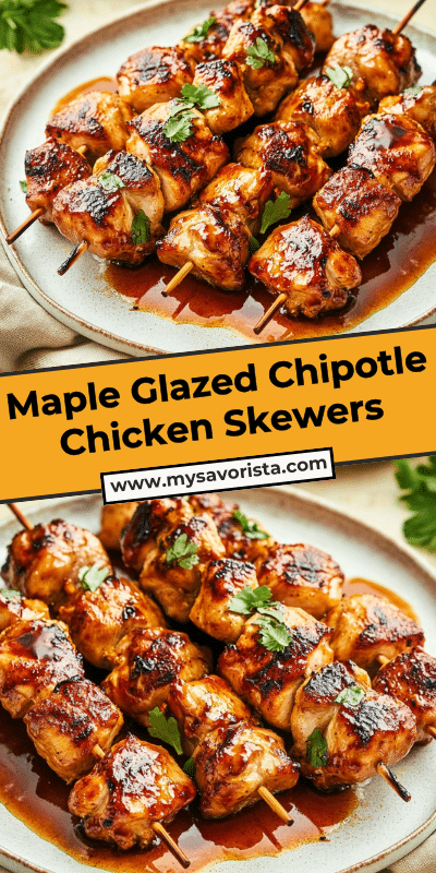 Maple Glazed Chipotle Chicken Skewers