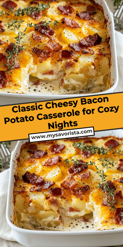 Classic Cheesy Bacon Potato Casserole for Cozy Nights