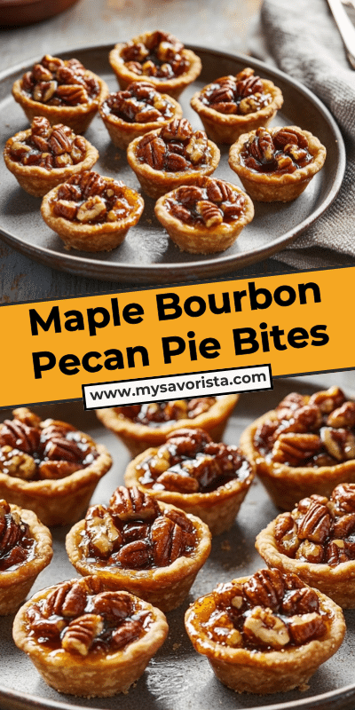 Maple Bourbon Pecan Pie Bites