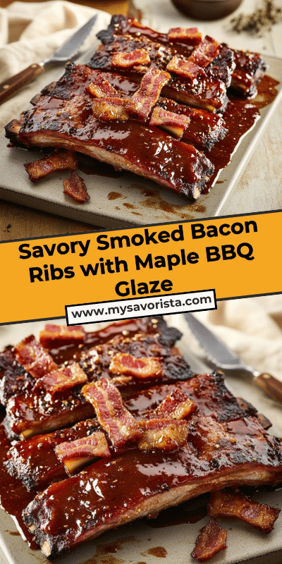 Savory Smoked Bacon Ribs with Maple BBQ Glaze