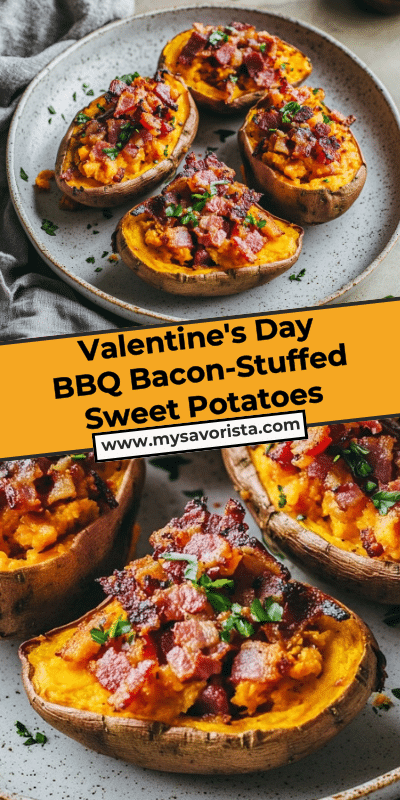 Valentine's Day BBQ Bacon-Stuffed Sweet Potatoes