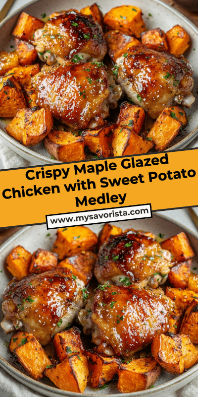 Crispy Maple Glazed Chicken with Sweet Potato Medley