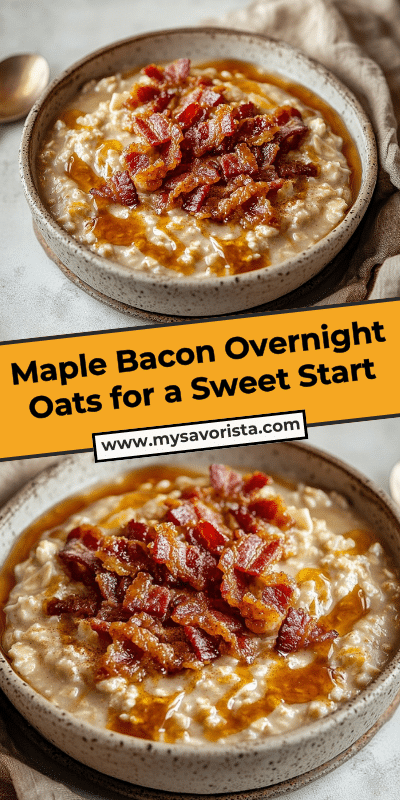 Maple Bacon Overnight Oats for a Sweet Start