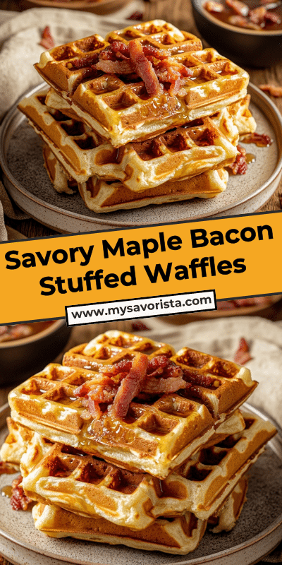 Savory Maple Bacon Stuffed Waffles