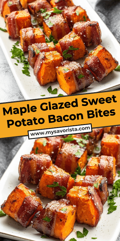 Maple Glazed Sweet Potato Bacon Bites