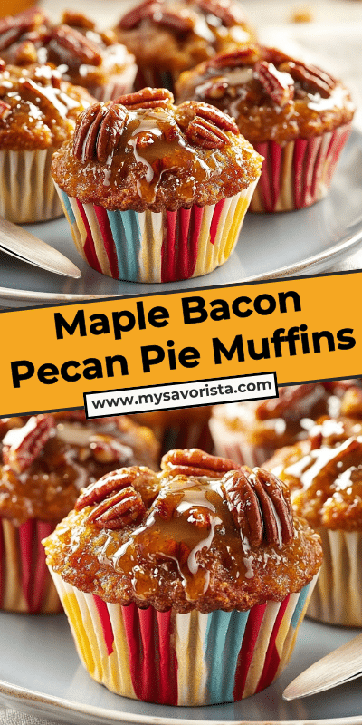 Maple Bacon Pecan Pie Muffins