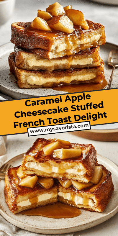 Caramel Apple Cheesecake Stuffed French Toast Delight